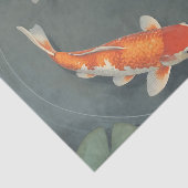 Graceful Koi Fish Pond Serenity Design 薄葉紙 (詳細)