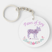 Graceful Lavender French Bulldog | Personalized キーホルダー (正面)