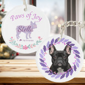 Graceful Lavender French Bulldog | Personalized キーホルダー