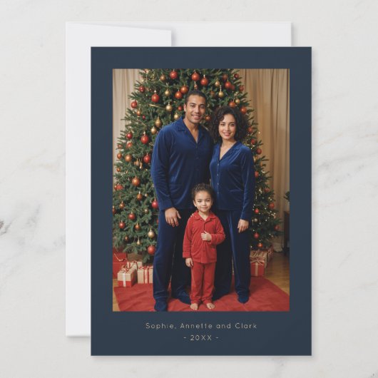 Graceful Modern Colorful Abstract Christmas Tree シーズンカード (裏面)