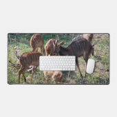 Graceful Nyala in African Grasslands デスクマット (キーボード&マウス)