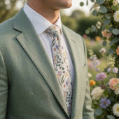 Graceful Pastel Wildflowers ネクタイ