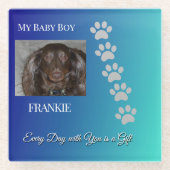 Graceful Pawprints Keepsake ガラスコースター (正面)