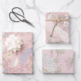 Graceful Peacock ornament ラッピングペーパーシート