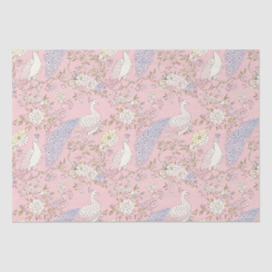 Graceful Peacock ornament  薄葉紙 (正面)