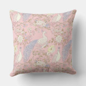 Graceful Peacock ornament  Throw Pillow クッション (裏面)