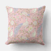 Graceful Peacock ornament  Throw Pillow クッション (正面)