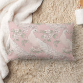 Graceful Peacock ornament Throw Pillow ランバークッション (ブランケット)