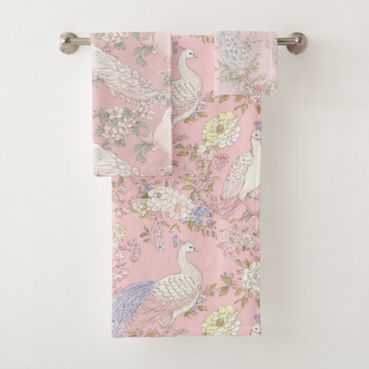 Graceful Peacock ornament Towel バスタオルセット (インサイチュ)