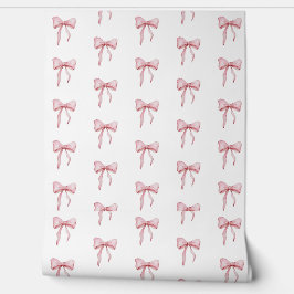 Graceful Pink Ribbon Pattern 壁紙