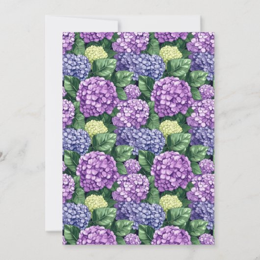 Graceful Purple Floral Invitation 招待状 (裏面)