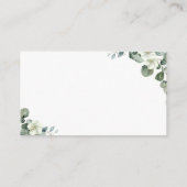 Graceful Rustic Bridal Shower Invite with Eucalypt エンクロージャーカード (裏面)