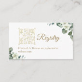 Graceful Rustic Bridal Shower Invite with Eucalypt エンクロージャーカード (正面)