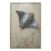 Graceful Stingray Ocean Wall Art ポスター (正面)