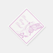 Graceful swan with butterfly wings スタンダードカクテルナプキン (角)