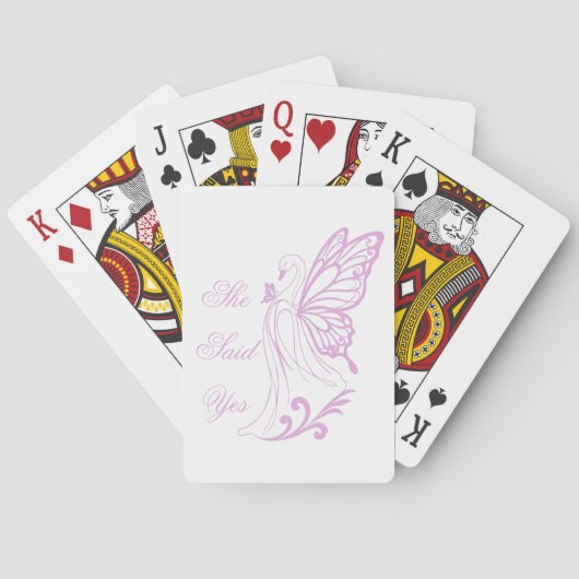 Graceful swan with butterfly wings トランプ (裏面)