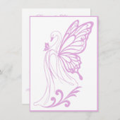 Graceful swan with butterfly wings 招待状 (正面/裏面)