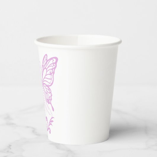 Graceful swan with butterfly wings 紙コップ (左)