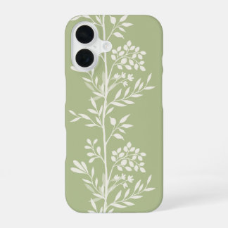 Graceful Vertical Garden Silhouette XL White Flora iPhone 16ケース