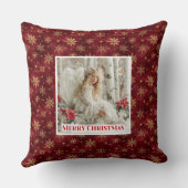 Graceful Victorian Angel Red and Gold Gift Pillow クッション (裏面)