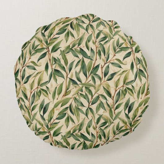 Graceful Willow Branches ラウンドクッション (裏面)