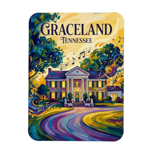 Graceland Tennessee マグネット (縦)
