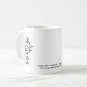 Graceyの幸せな猫! コーヒーマグカップ (正面左)