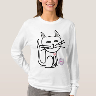 Graceysのバレンタイン幸せな猫の版権 Tシャツ