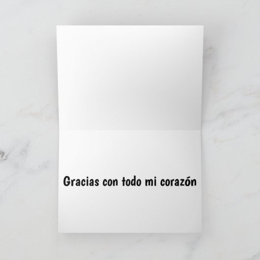 Graciasはスペインのなカラフルが個人化する感謝していしています カード (内部)