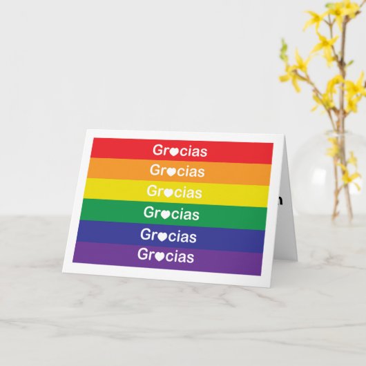 Graciasはスペインのなカラフルが個人化する感謝していしています カード (黄色い花)