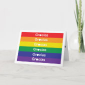 Graciasはスペインのなカラフルが個人化する感謝していしています カード (正面)