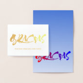 Graciasスクリプスペインのト感謝していユ金ゴールド 箔カード (ディスプレー)