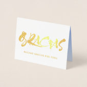 Graciasスクリプスペインのト感謝していユ金ゴールド 箔カード (正面)