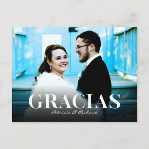 Graciasモダンフォント 結婚式 サンクス フォト ポストカード