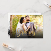 Gracias写真エレガントな結婚式ありがとうござスペインのう カード (正面/裏面インサイチュ)