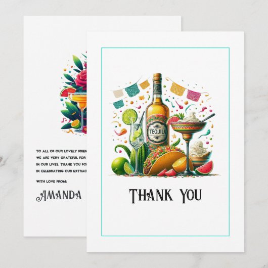 “Gracias, Amigo!”パーティーフレッシュ サンキューカード (正面/裏面)