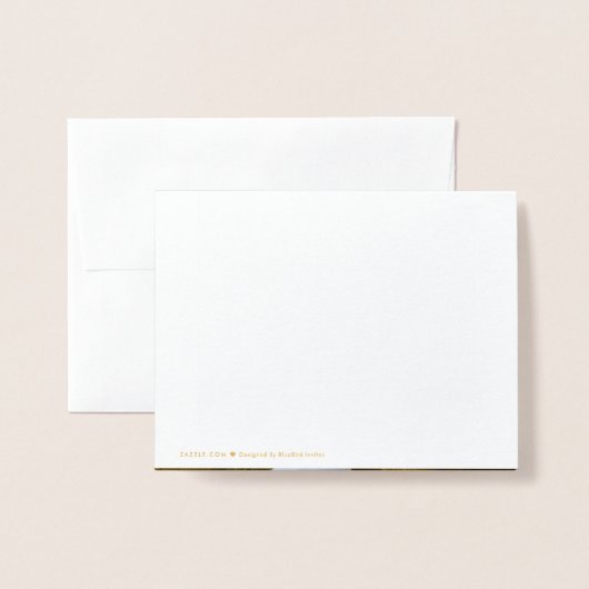 Gracias Chic Script 結婚's Thank You Photo 箔カード (裏面封筒付き)