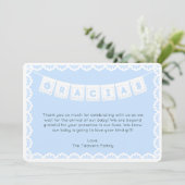 Gracias Cielito Lindo Blue赤ちゃんシャワーありがとう 招待状 (スタンド正面)