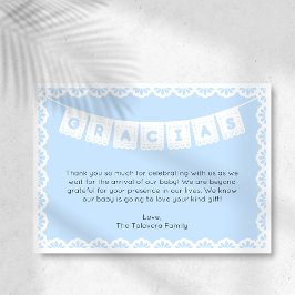 Gracias Cielito Lindo Blue赤ちゃんシャワーありがとう 招待状