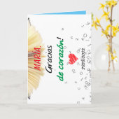 Gracias de corazón. Profes. Thank you. Teachers. カード (黄色い花)