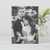 Gracias Photoモダン's 結婚 Thank You サンキューカード (スタンド正面)