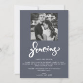 Gracias Photoモダン's 結婚 Thank You サンキューカード (裏面)