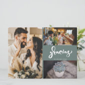 Gracias Photo Collage Green 結婚's Thank You (スタンド正面)