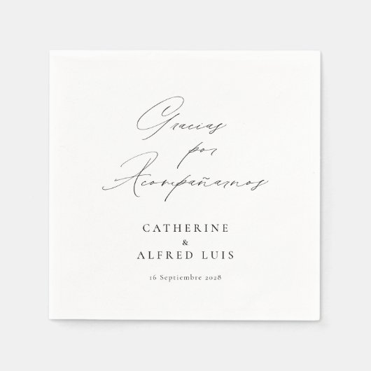 Gracias por Acompainarnos Nuestra Boda 結婚's スタンダードカクテルナプキン (正面)