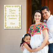 Gracias Señor Spanish Blessings Prayer Gold ポスター
