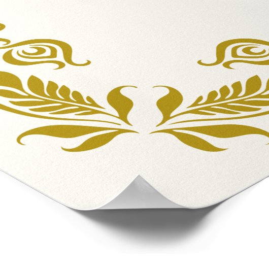 Gracias Señor Spanish Blessings Prayer Gold ポスター (角)