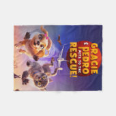 Gracie & Pedro：救出のためのペット！ フリースブランケット (正面(横))