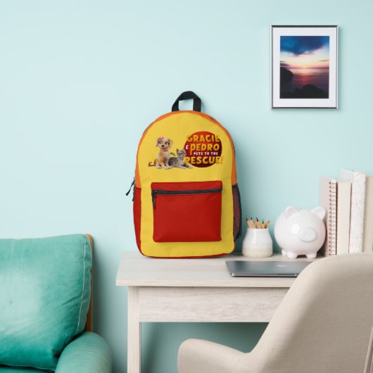 Gracie & Pedro Dynamic Duo プリントバックパック (インサイチュ)