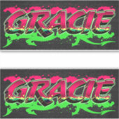 Gracie Vorname Name Graffiti Aufkleber Sticker シール (正面)