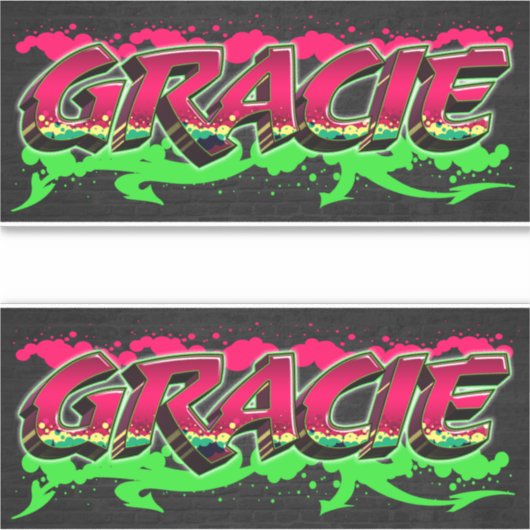 Gracie Vorname Name Graffiti Aufkleber Sticker シール (正面)